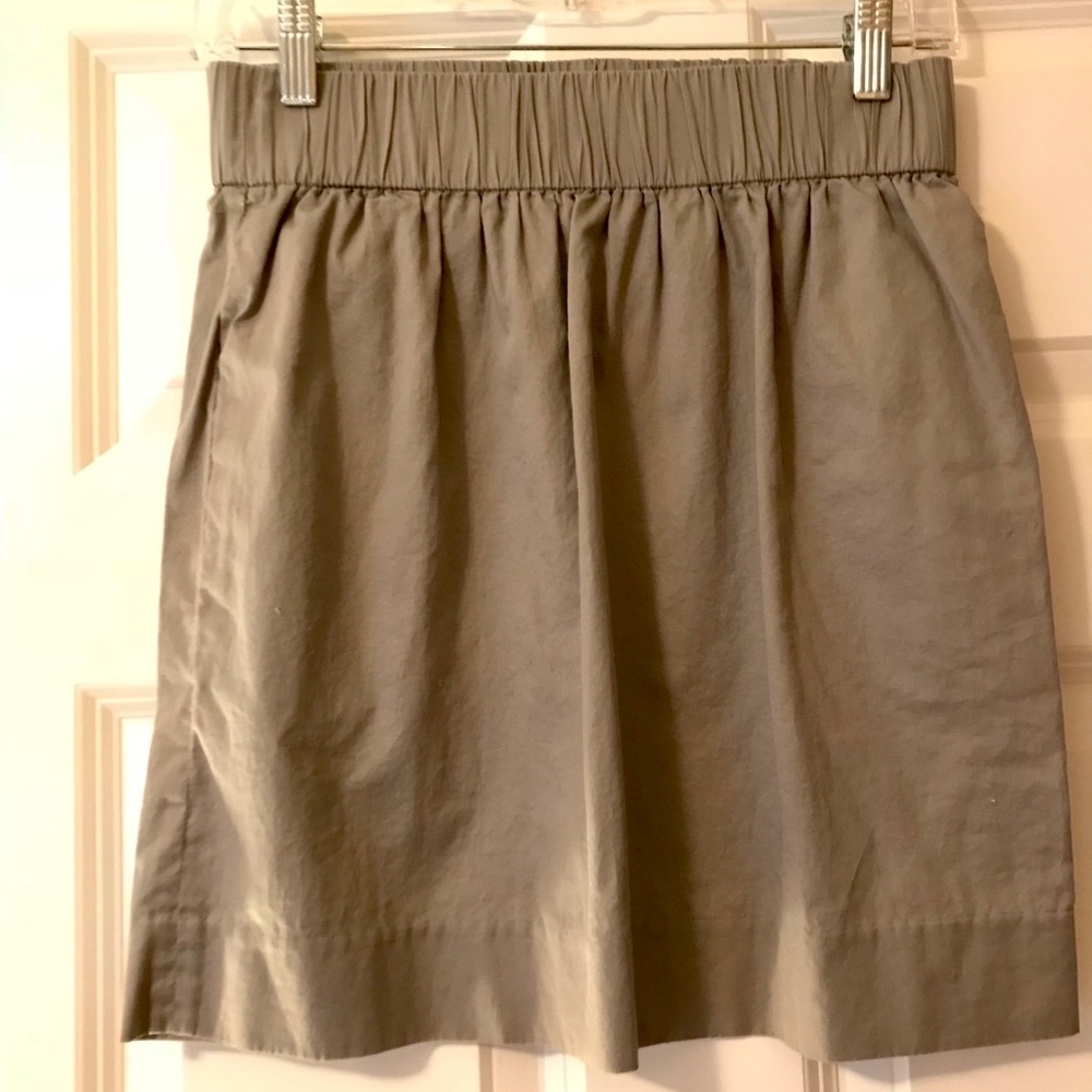 Gray J. Crew Elastic Waist Skirt